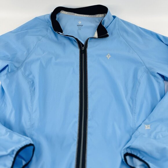 Specialized Cycling Jacket XL Baby Blue Full Zip Sleeves Vest Windbreaker Womens - Picture 3 of 12